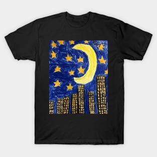 By Night Moon by Riley T-Shirt